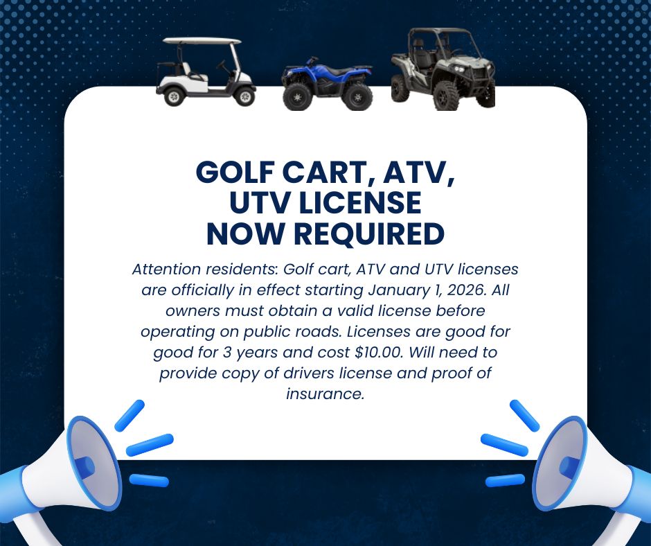 Golf Cart, UTV, ATV Licenses